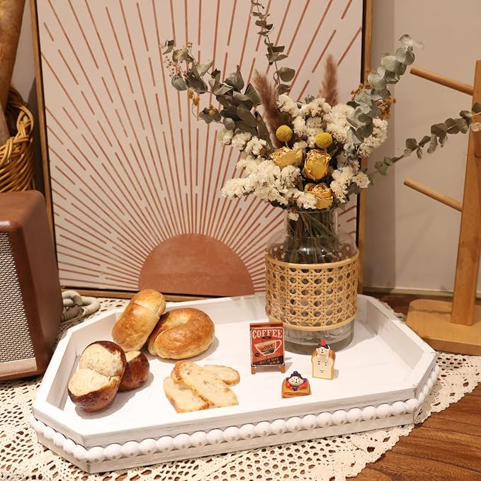 Hrastany Whitewashed Wood Serving Tray - Image 3