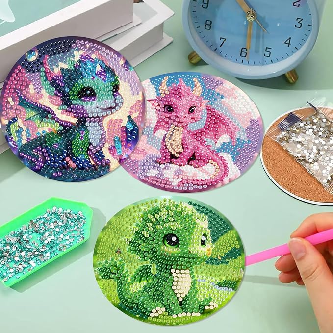 Mrnsiet 8PCS Diamond Art Coasters - Image 6