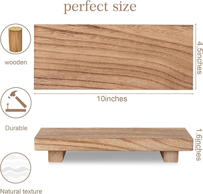 Wood Bathroom Tray Farmhouse Decor Kitchen Soap Holder, Lightweight, Easy Clean - Image 5