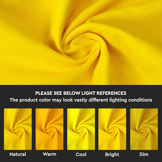 Encasa XO Table Runner 13"x72" Long | Cotton Canvas Fabric | Sunbeam Yellow - Image 3
