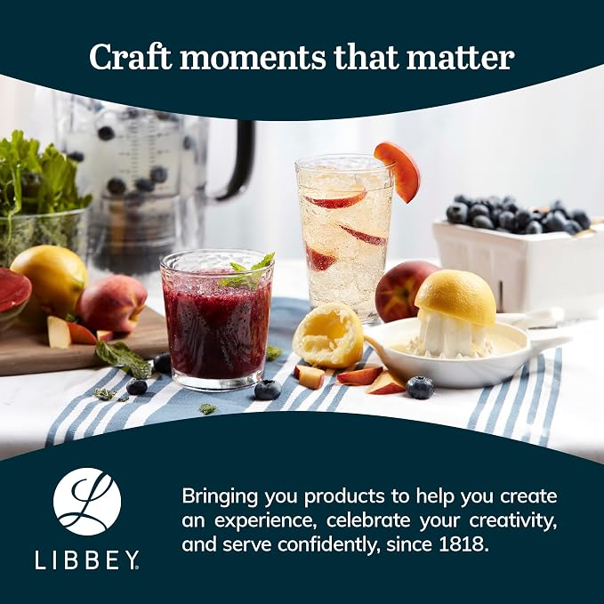 Libbey Yucatan Textured Tumbler & Rocks Drinking Glasses Set of 16 | Jumbo - Image 6
