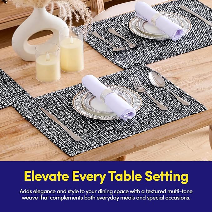Sweet Home Collection 100% Cotton Placemats - Image 2