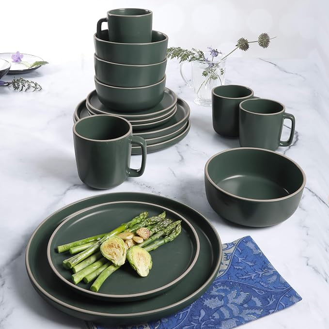 Gibson Home Zuma 16 Piece Round Kitchen Dinnerware Set, Service - Image 5