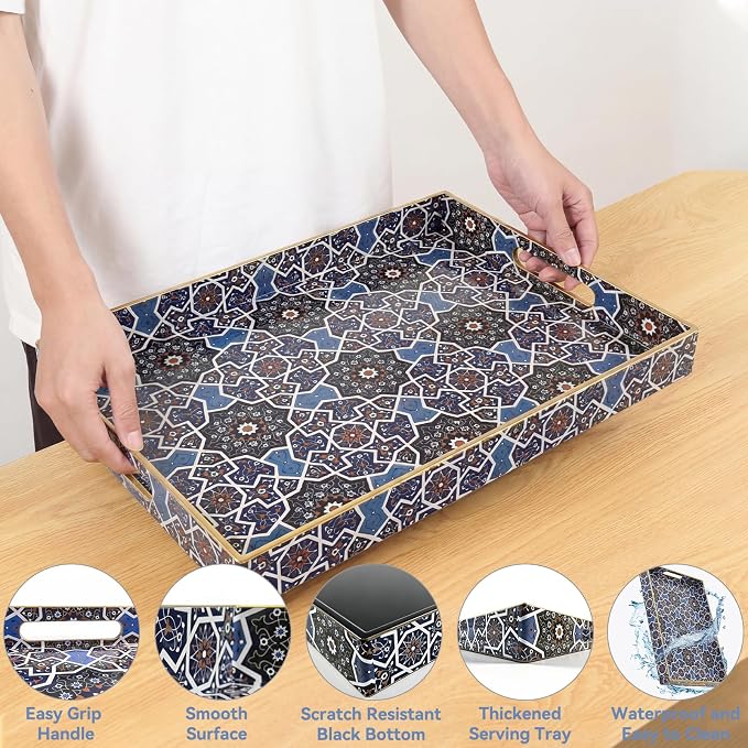 AGIOTA Coffee Table Trays for Living Room Serving Tray - Image 5