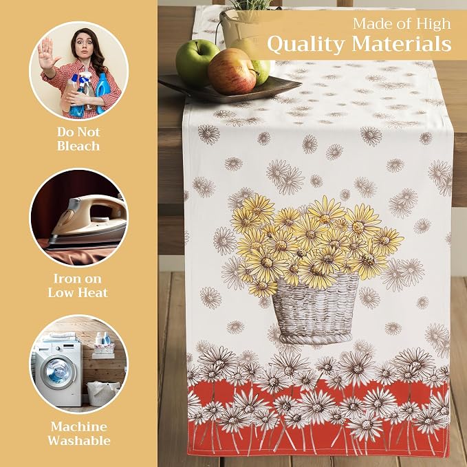 Maison d' Hermine Table Runner 100% Cotton 14.50" x 72" | Table Runners 72 - Image 3