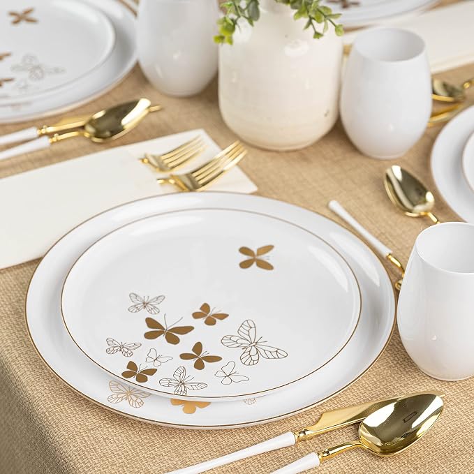 PLASTICPRO [30 Pack 6.3 Plastic Party Plates Edge Collection Premium - Image 4