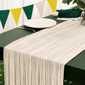 20 Pack Ivory White Cheesecloth Table Runner 120 Inch Boho Wedding Decor | by Fixwal