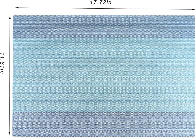 Placemats Set of 6 Washable Indoor | Outdoor Vinyl Place Mats - Image 2