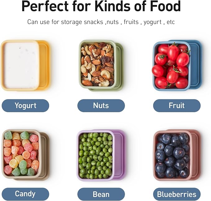 ISSEVE 8oz Silicone Snack Containers - Image 6