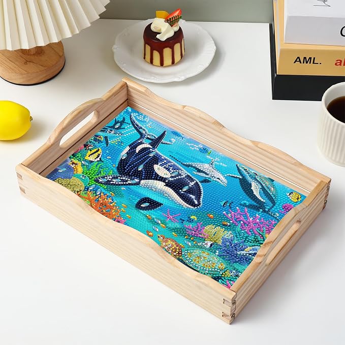 EWJRNSF Diamond Art Kits for Adults Wooden Serving Trays - Image 8