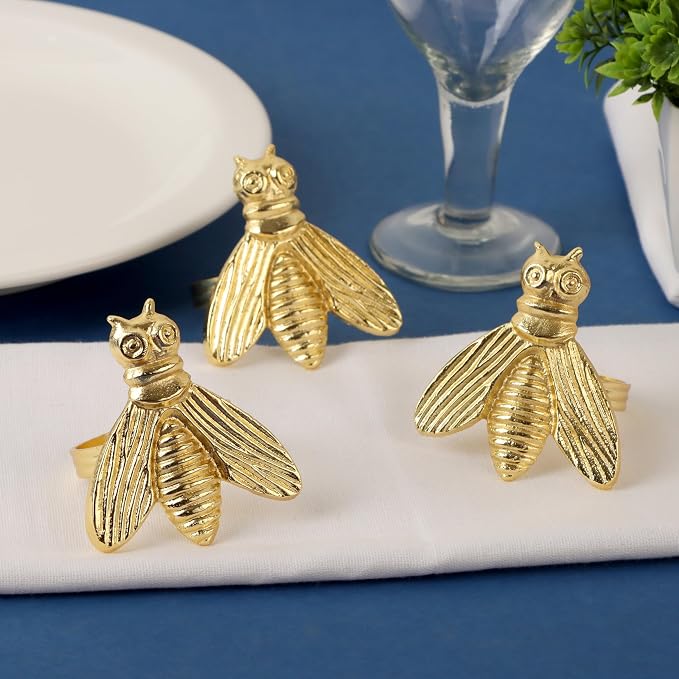 12 Pcs Decorative Fly Napkin Rings - Image 3