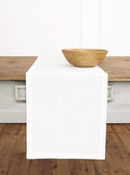 Solino Home 100% Pure Linen Table Runner White, Fete 14 x 120 Inch Long | Table by SolinoHome