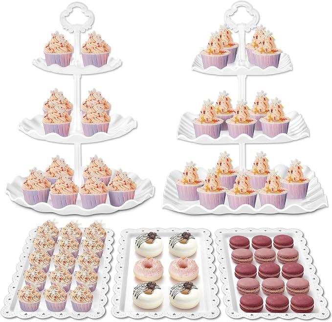 Kootek 5pcs Cupcake Stand Dessert Table Display Set Serving Tray by Kootek