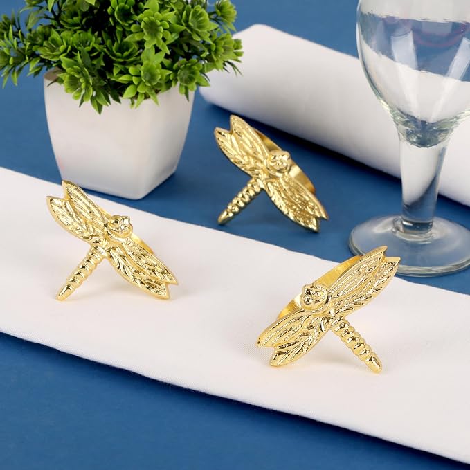 ALPHA Living HOME Napkin Rings, Napkin Ring Set of 12, Napkin Holders - Image 2