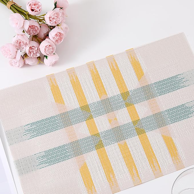 Placemats Set of 6 Washable Indoor | Outdoor Vinyl Place Mats - Image 7