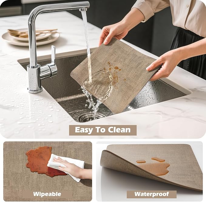 Aofmee Faux Leather Placemats Set of 6 - Image 3