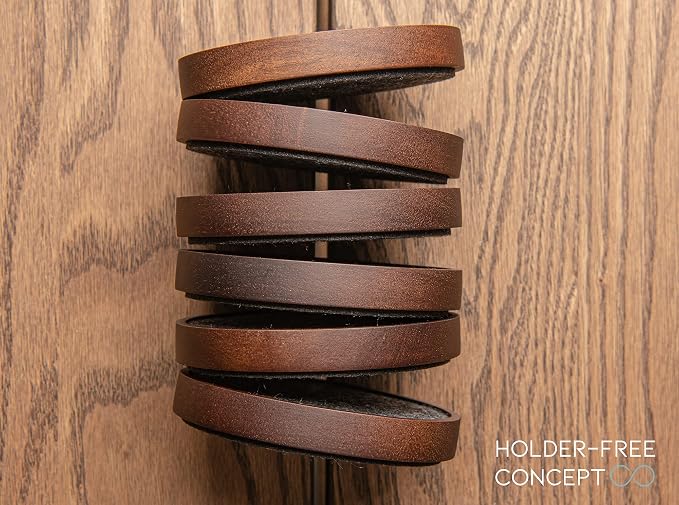 Wood Coaster for Drinks, 4.3 Inch, Absorbent and Insulation Felt Stackable Cup - Image 5