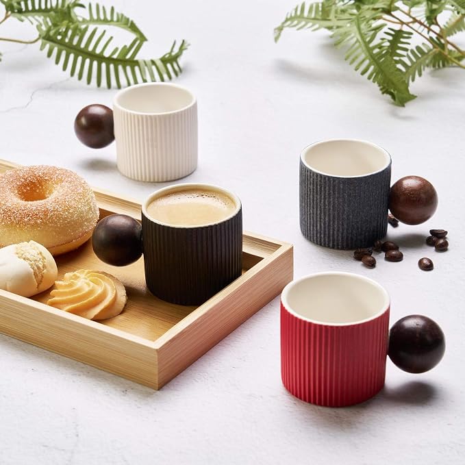 Ceramic Mini Espresso Cups Demitasse Cups - Image 4