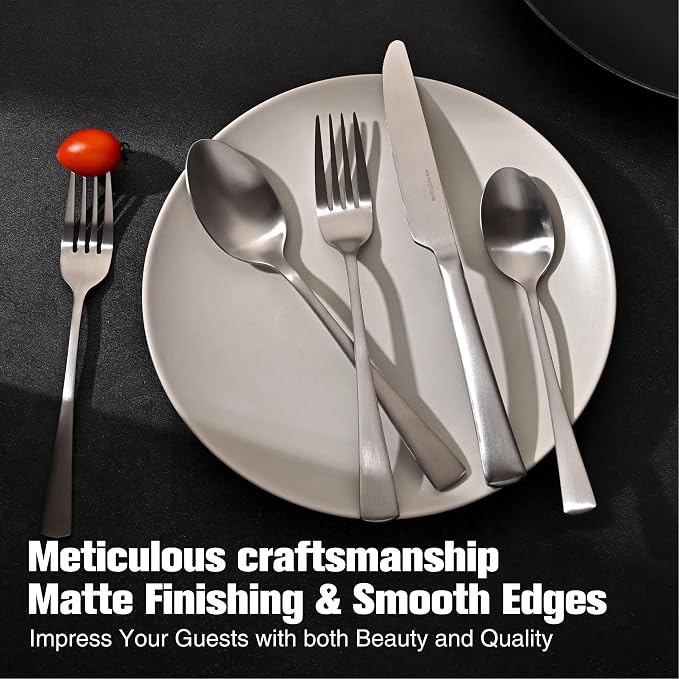 30-Piece Silverware Set, 18/10 Stainless Steel Flatware Set - Image 6