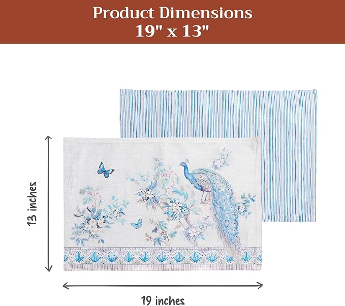 Maison d' Hermine Placemats Set of 4 Reusable 100% Combed Cotton | Cloth Place - Image 5