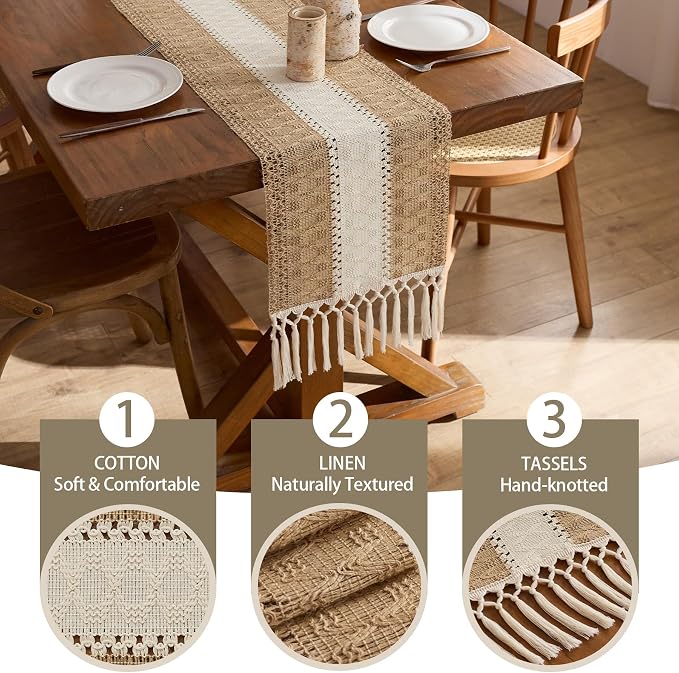 Baccessor Boho Macrame Table Runner - Image 8