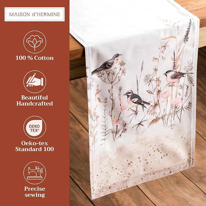 Maison d' Hermine Table Runner 100% Cotton 14.50" x 108" | Table Runners 108 - Image 2