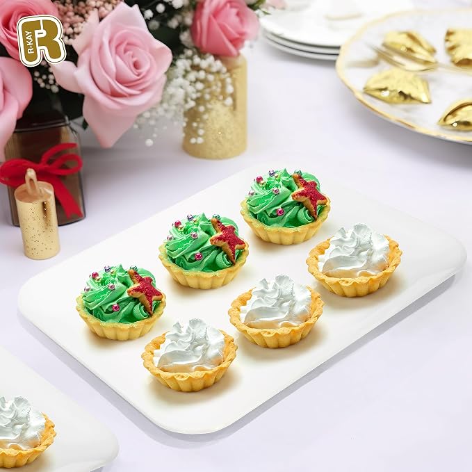 R-kay 3 Pack White Plastic Serving Trays - Image 2