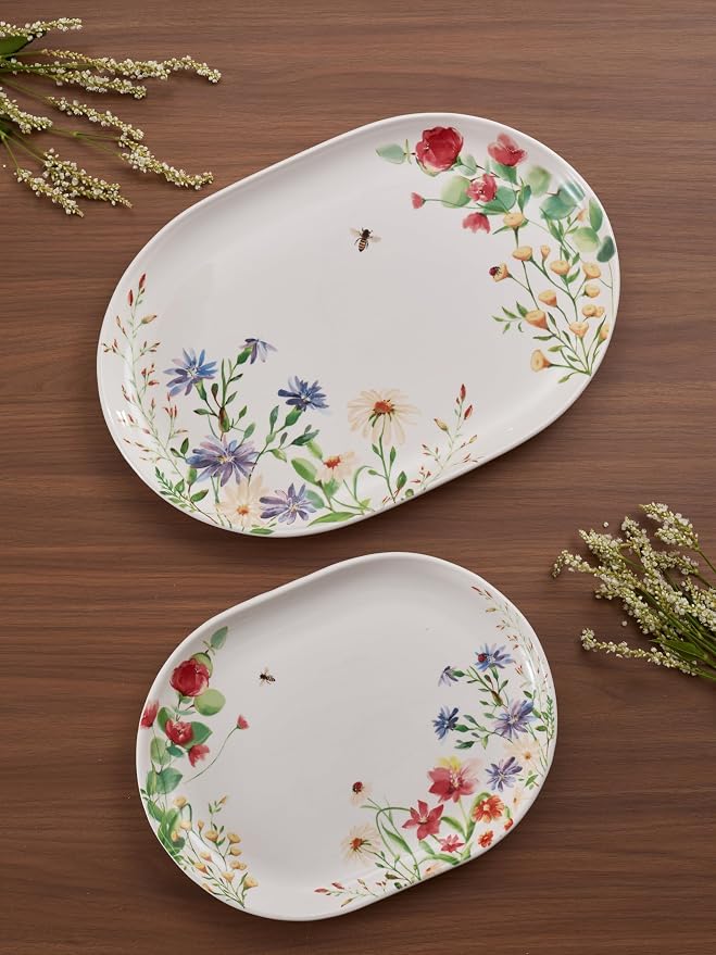Bico Summer Provence 16 plus 12 inch Oval Platters Set, Microwave and - Image 5