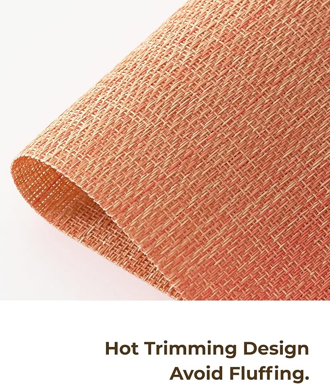 Leetaltree Gradient Burnt Orange Woven Placemats Set of 6 - Image 4
