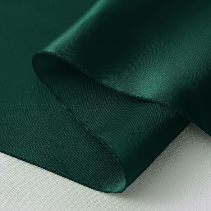 Horbaunal 24 Pack Forest Green Satin Table Runner 12 x 108 Inch | Smooth Table - Image 7