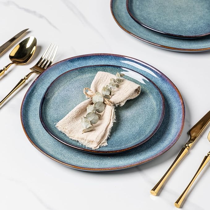 AmorArc Ceramic Dinner Plates Set of 6, 10.5 Inch Stoneware Plates Set | - Image 5