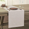 Basic Linen Style Table Runner, 14x36 Inch Light Tan | Mitered Corner Design by ZEEMARTONLINE