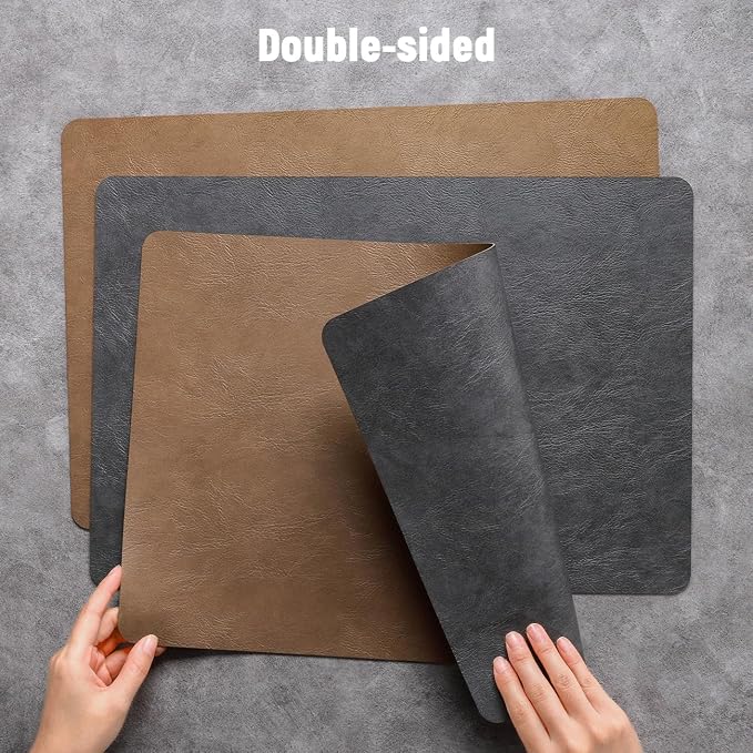 Vinyl Placemats Set of 6, Dual Sided Place Mats - Image 2