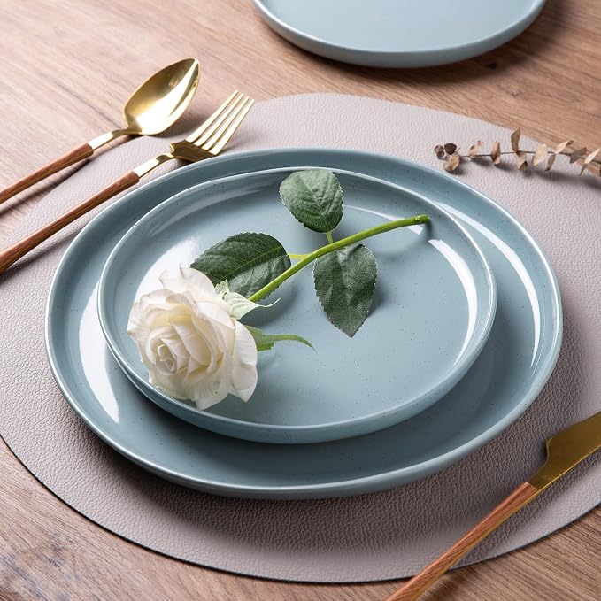 AmorArc Dinnerware Sets for 8, 24 Pieces Ceramic Plates and Bowls Set | Scratch - Image 2