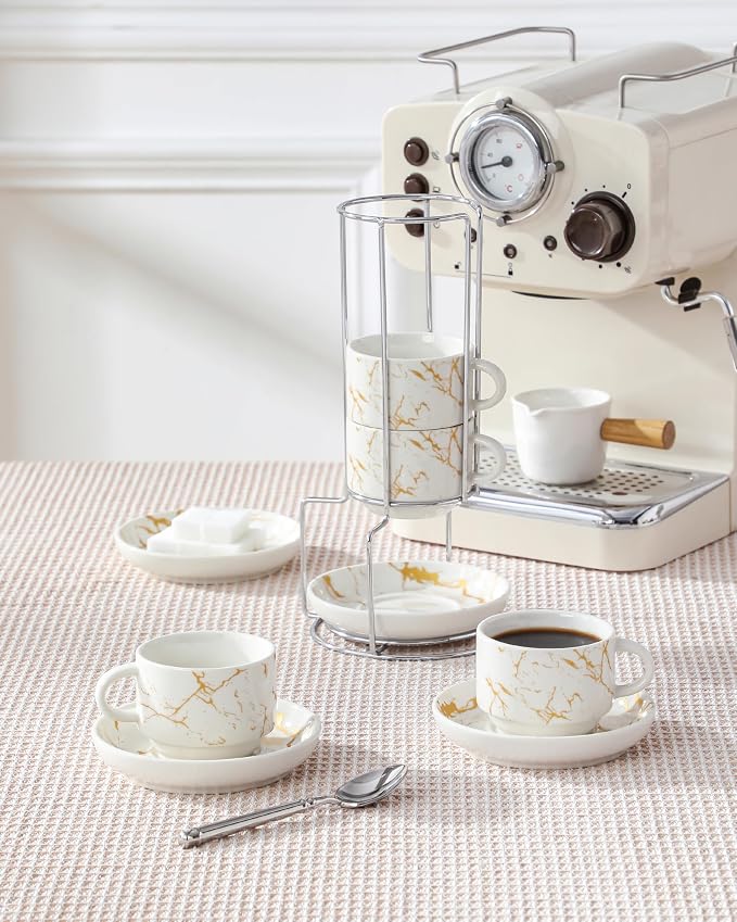 MALACASA 4 OZ Porcelain Espresso Cups - Image 6