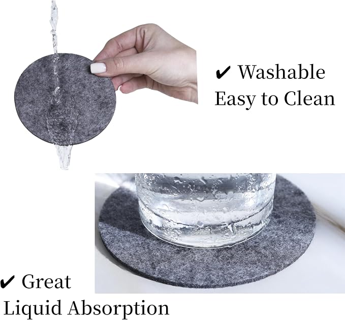 10 Pcs Felt Coasters with Holder, Coasters - Image 5