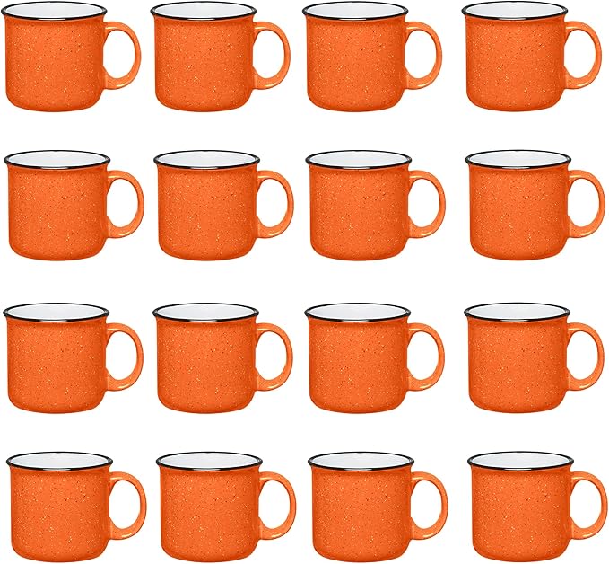 Set of 16 Ceramic Campfire Mugs – 15 Oz, Camping – Customizable by GiftsbyDesign