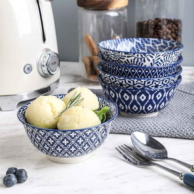 Selamica Porcelain 11oz Ice Cream Bowls Set of 6, Small Bowls, Ceramic bowls - Image 7