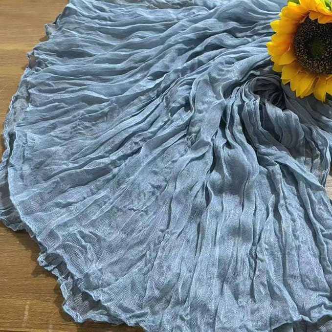 20Pack Dusty Blue Cheesecloth Table Runner 10Ft Gauze Table Runner | Blue - Image 6