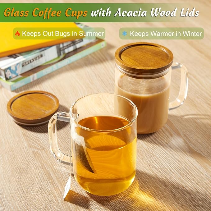 DRASTAR Glass Coffee Mugs, 20 oz Coffee Mug - Image 4