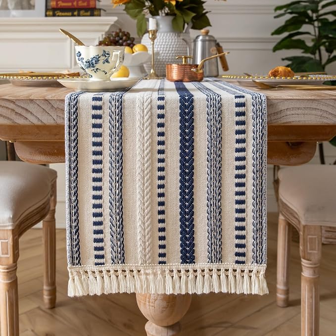Caflife Boho Table Runner 60 Inchs Long, Dining Room Home Decor by Caflife