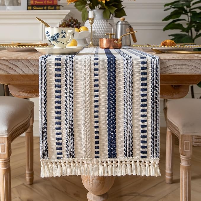 Caflife Boho Table Runner 108 Inchs Long, Dining Room Home Decor by Caflife