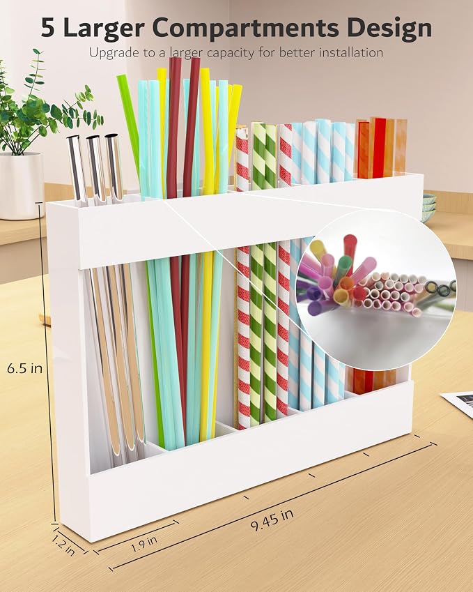 Acrylic Straw Holder & Organizer - Image 4
