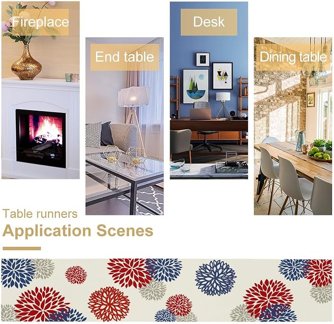 4th of July Table Runner, 13x108inch - Image 5