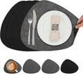 Faux Leather Placemats Set of 4, Dual Sided by Chitomars