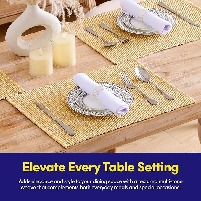 Sweet Home Collection 100% Cotton Placemats - Image 2
