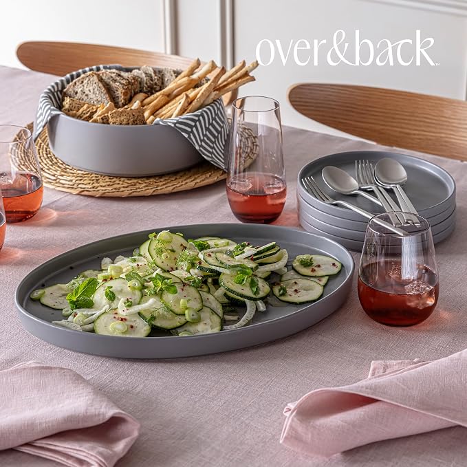 Over&Back Stackable Stoneware Serving Platter - Image 5