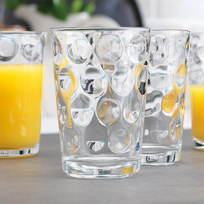 Home Essentials Drinking Glasses Set of 10 Juice Glass Cups, 7 oz Glassware - Image 7