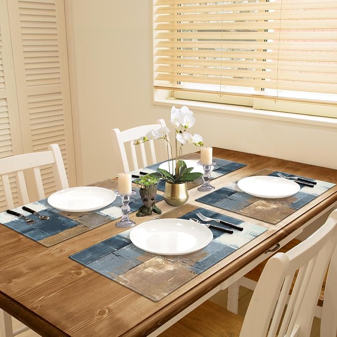 Emvency Farmhouse Placemats Set of 4, 12x18 Inch - Image 5