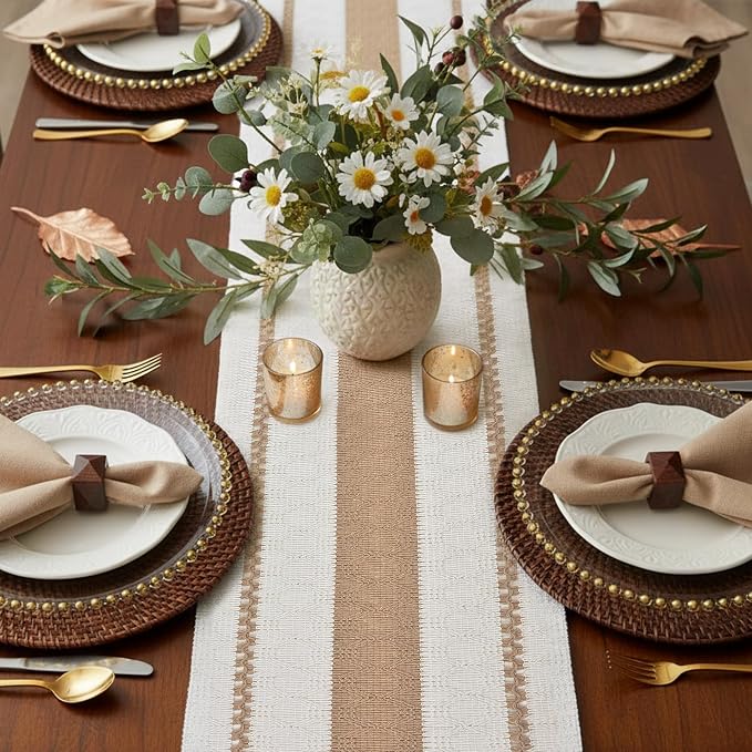 Boho Table Runner with Tassels 12x72 Inch - Image 4